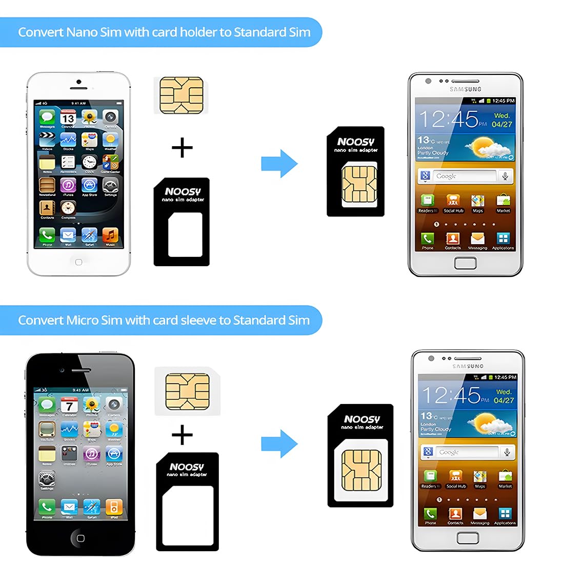Kit De 10 Adaptateurs De Cartes SIM - Inclut Nano, Micro, Standard, Avec éjecteur Et 4 Cordons De Téléphone - 5
