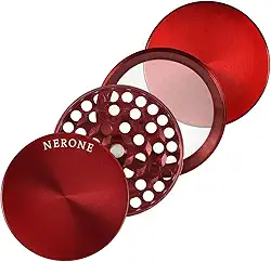 Dichavador/Moedor NERONE 4 partes metal vermelho