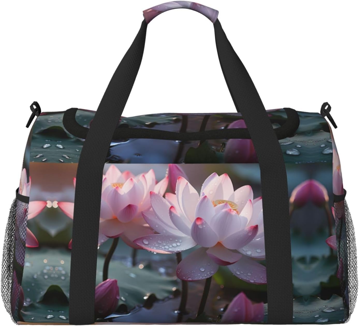 Water Lotus Handheld travel bag weekend bag fitness yoga bag suitable for fitness and other scenarios