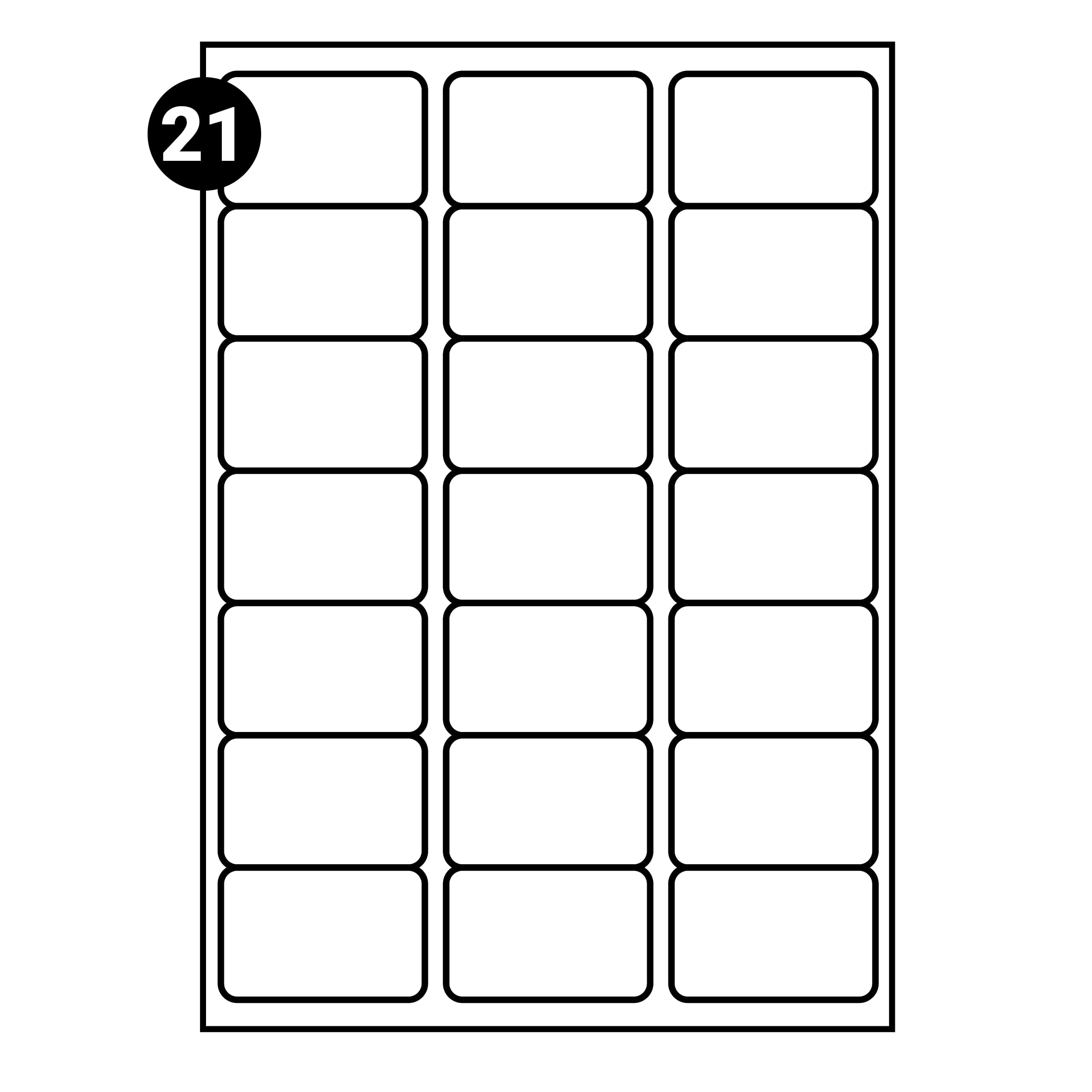 21 Labels per A4 Sheet, 500 Sheets 10500 Self Adhesive Address Mailing Labels, L7160 Compatible with Inkjet and Laser Printers โ with Permanent Adhesive (21 PER Sheet (500 Sheets)) โ image 1