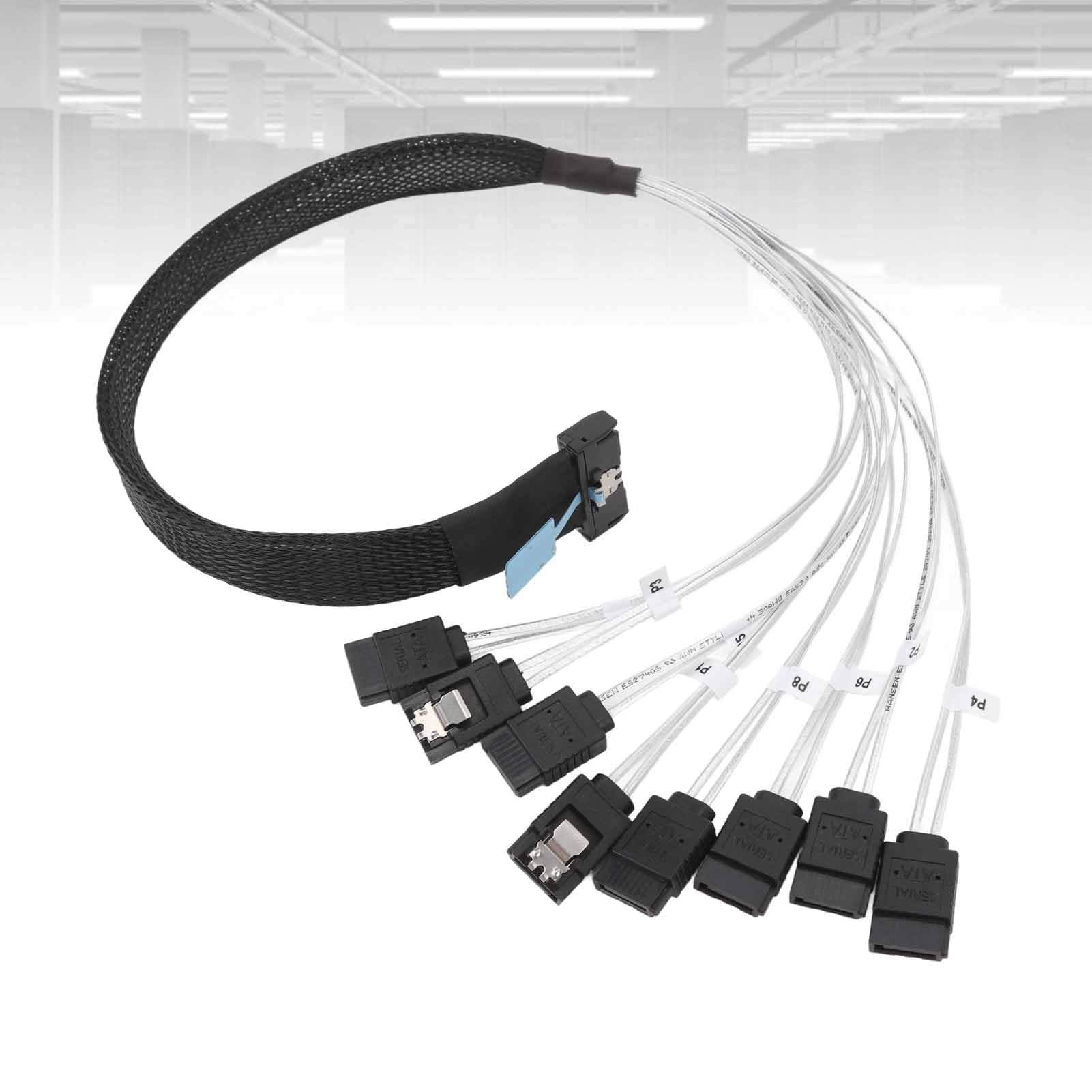 AMONIDA Cavo Ad Alta velocità da MCIO 8i a 3.0 per Server Data Center da 19,7 Pollici OFC PCIE 5.0 Placcato Argento
