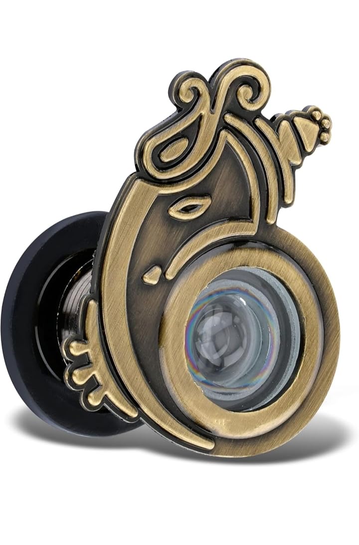 Homeware Studio Zinc Ganesh Ji Door Viewer Door Eye viewer 180 Degree Door Lens with Perfect Matching Main Door Eye viewer E-002, Ultra Clear (Glossy Antique Brass) (1, Antique Gold) (B0DFQDPM8C) Amazon Price History, Amazon Price Tracker