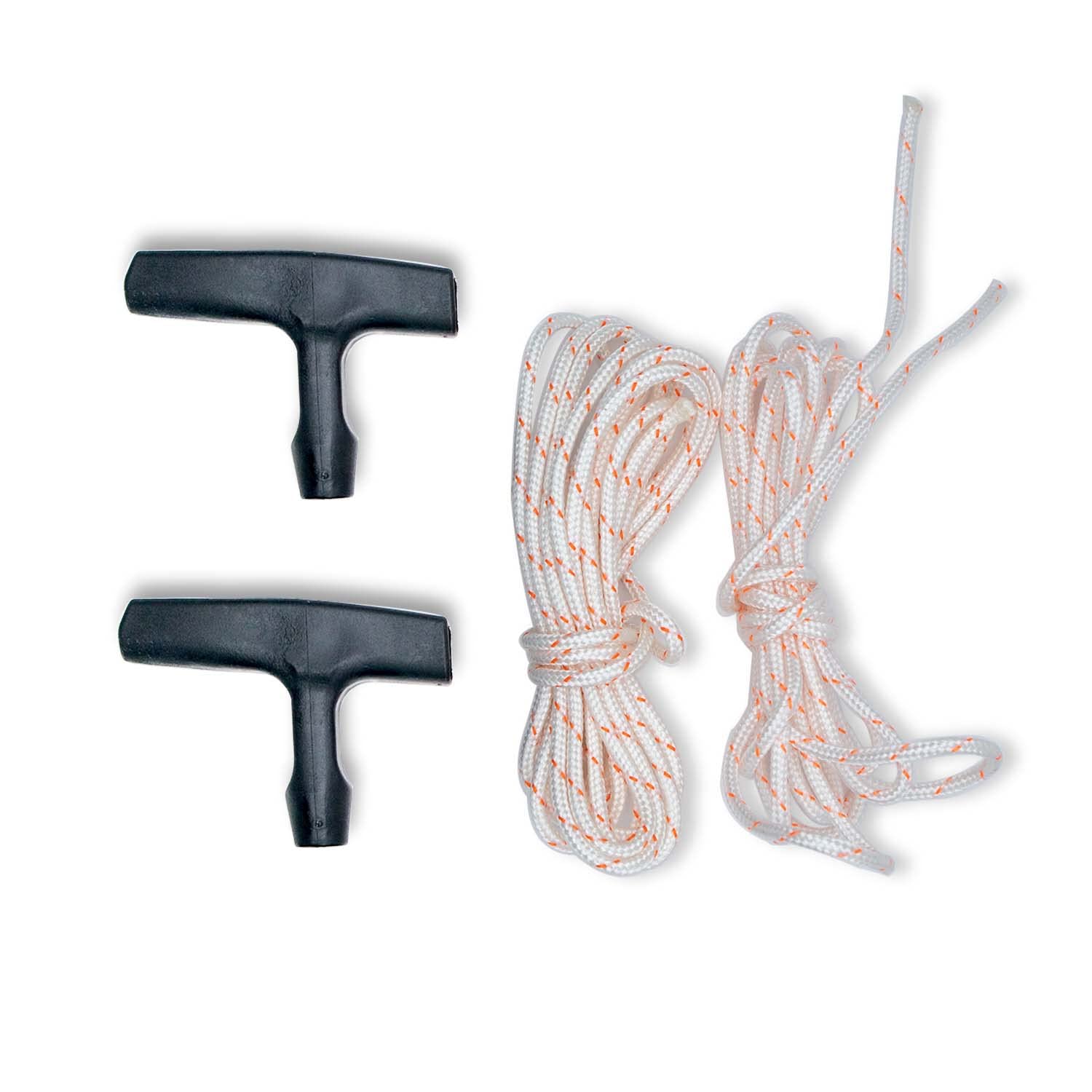 2 Pack Recoil Starter Rope 3-Meter(Diameter:3.5mm) and 2 Pack Recoil Starter Handle of Lawn Mower, String Trimmer, Chainsaw, Weed Eater Generator