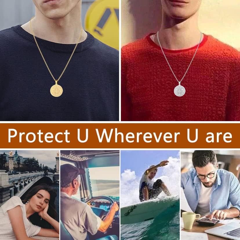 LUTAKU Mens Jewellery Gorgon Medusa Gold Necklace for Men Boys Unisex Ancient Greek Mythology Pendants Pagan Charm Hip Hop Chains for Men (077G) - Image 5