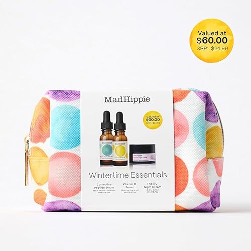 Miniatura 5 de Mad Hippie Wintertime Essentials Kit de cuidado de la piel de tamaño de viaje – Suero de vitamina C, suero de péptido correctivo, crema de noche