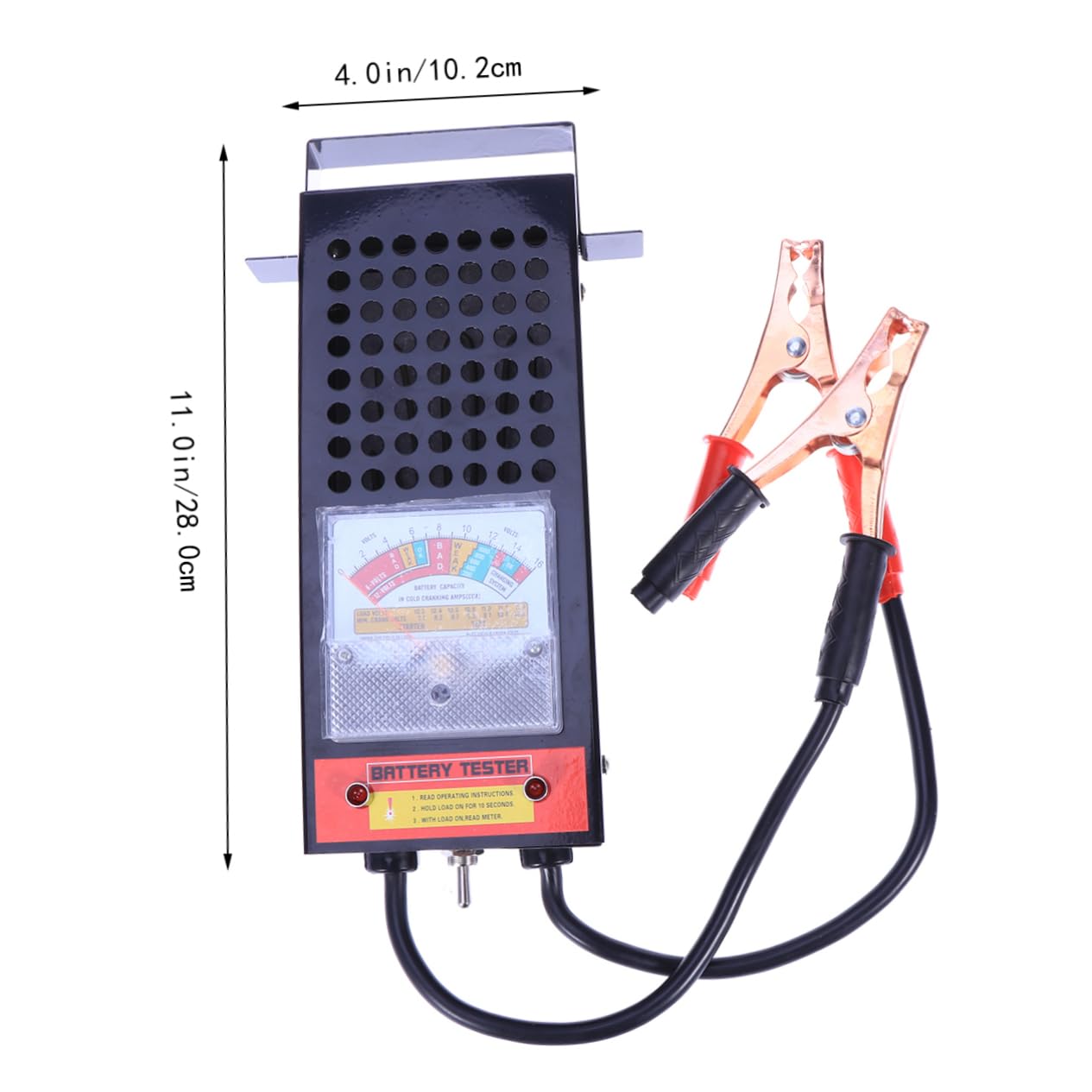 Comprobador de Batería 6-12v 100 Amperios de Acero Inoxidable
