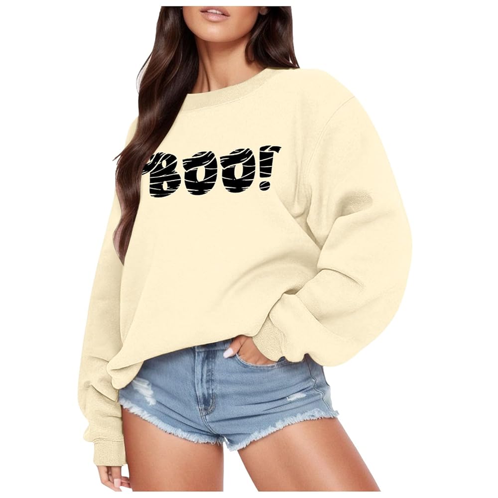 Damen Halloween Pullover Mit Kürbis Print - Oversized Sweater Für Herbst