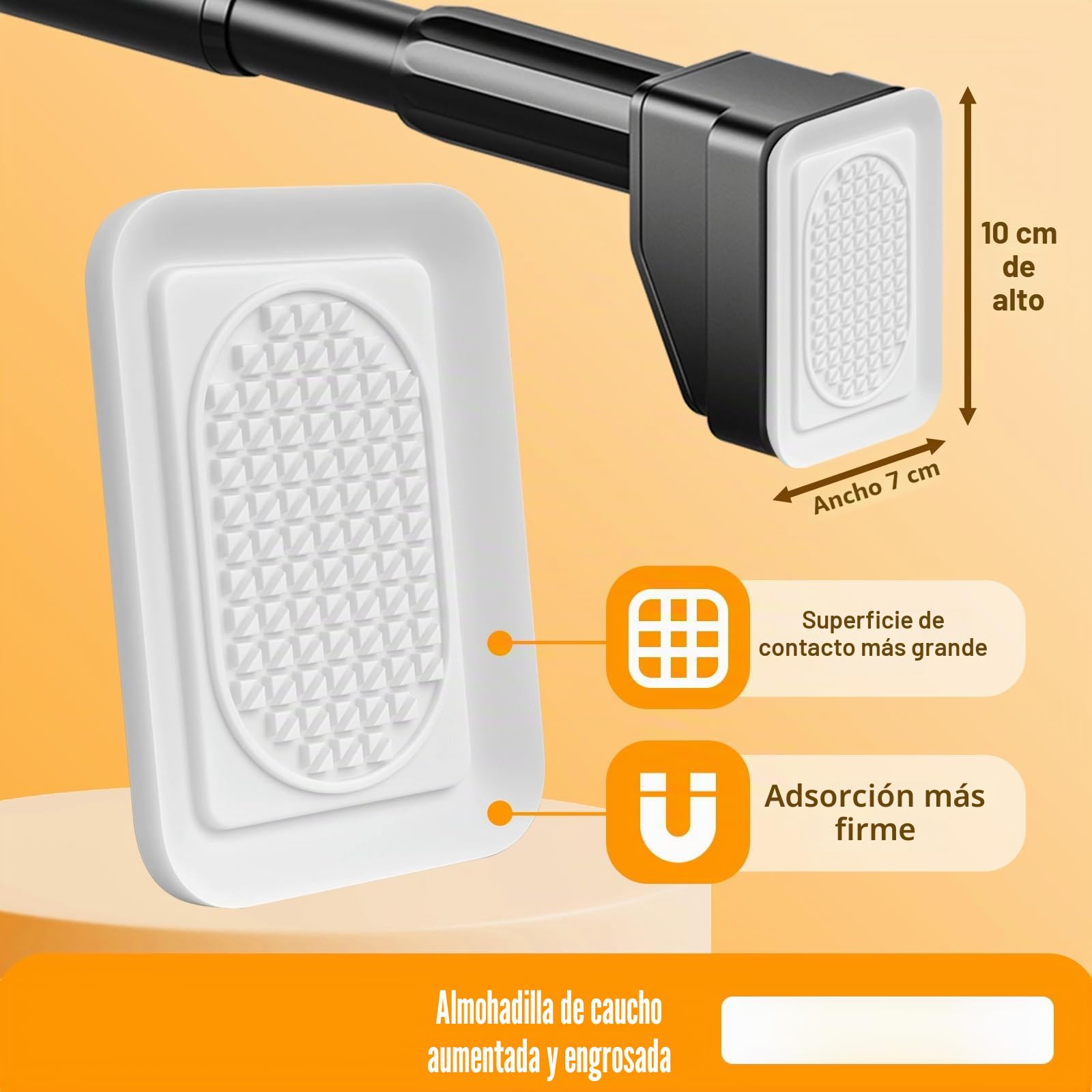 Asta telescopica regolabile, 40-490 cm, senza trapano, antiscivolo, in acciaio inox, ideale per porte di bagno e armadi, colore: grigio (70-120 cm)