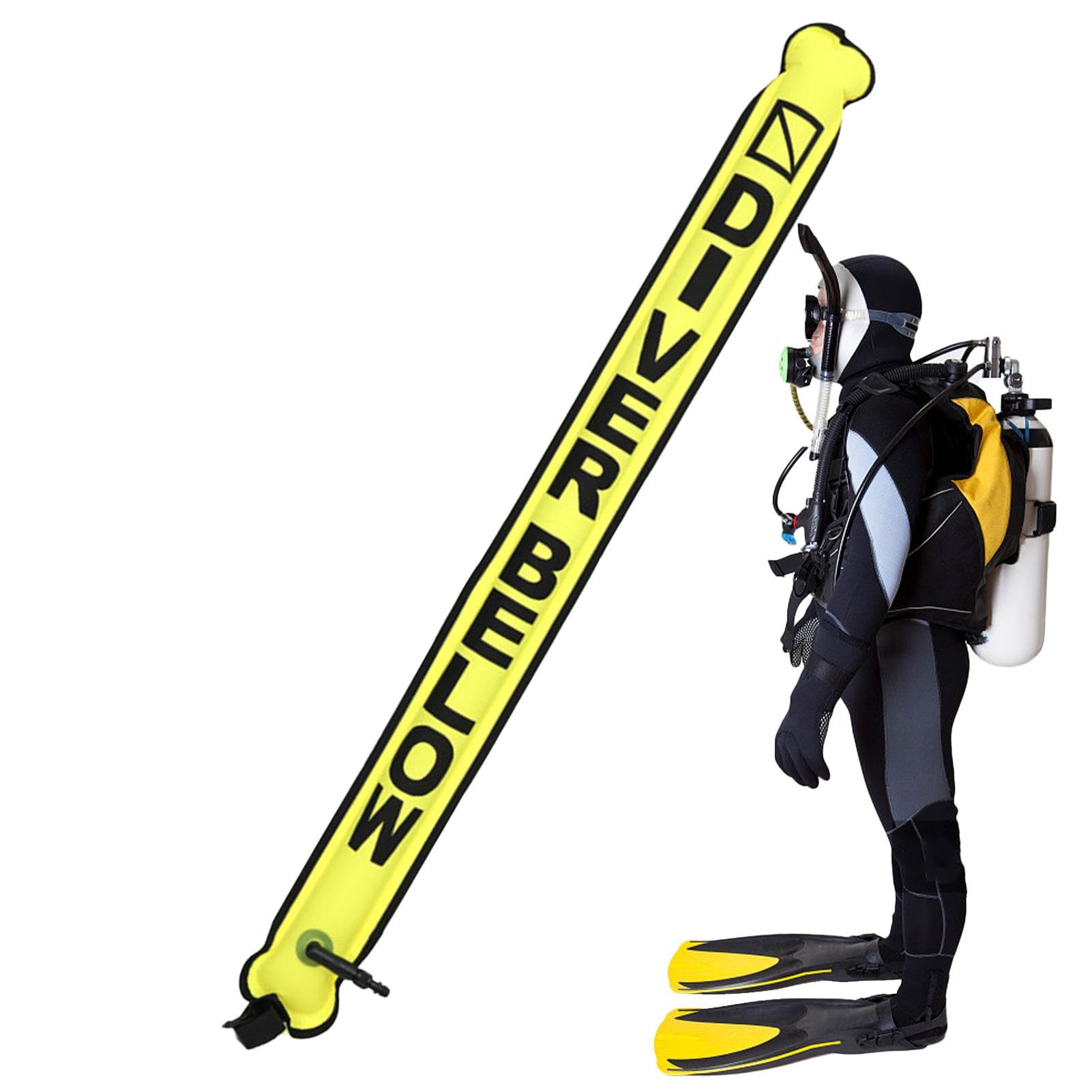 Essentall - Boa di sicurezza per immersioni subacquee ad alta visibilità, boa di segnalazione per sub gonfiabile, boa di sicurezza per immersioni ad alta visibilità