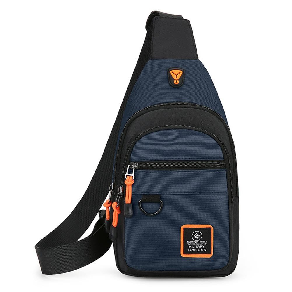 Generic Sling Backpack, Multipurpose Crossbody Shoulder Bag Travel Hiking Daypack, Fanny Pack, 1Pcs, Blue