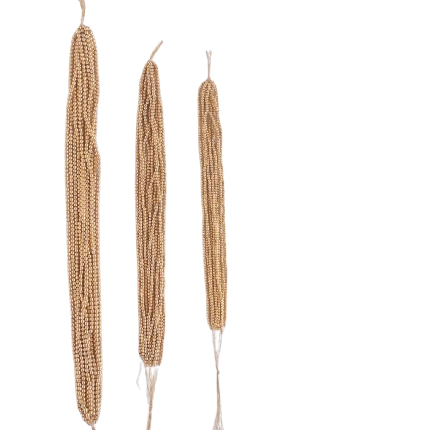 Aari Work Gold Bunch Beads for Sarees - Moti Embroidery Set of 3 Chain (Each 12 Lines)(2 mm, 3 mm, 4 mm Beads) Ideal for Jewelry, Saree Decorations, Maggam, and Craft Projects (1)-image-9