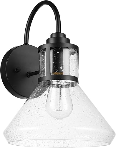 Miniatura 13 de Globe Electric 44264 Bolton 1 lámpara de pared con 1 luz para exterior o interior, color negro mate, 44165 Negro, Sebastien,Negro, Torrent,Negro