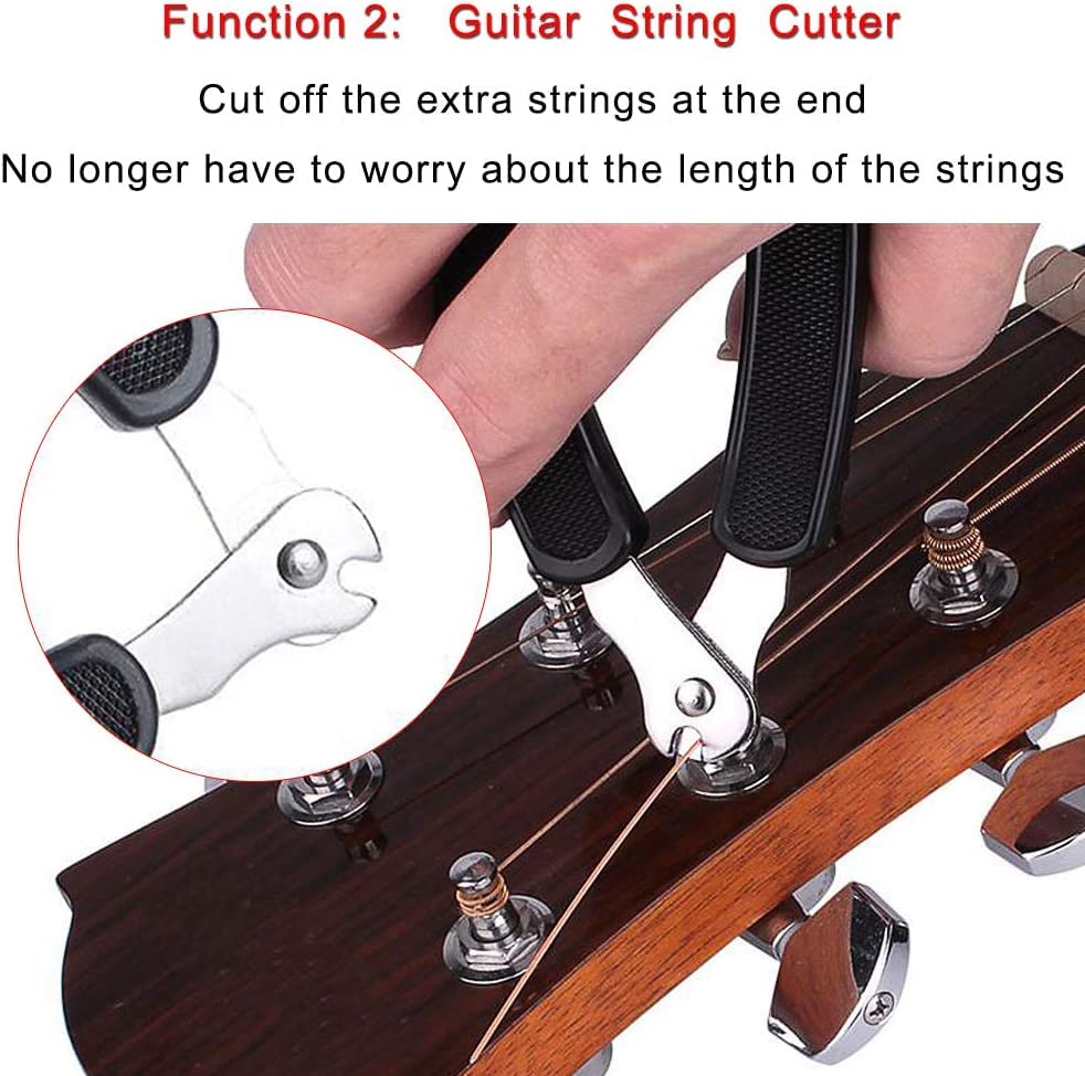 Image of DEVICE OF URBAN INFOTECH Guitar Strings with Guitar String Winder, String Cutter, Pin Puller All in One Guitar Tool Acoustic Guitar Strings with Guitar Picks Guitar Accessories for Acoustic Guitar