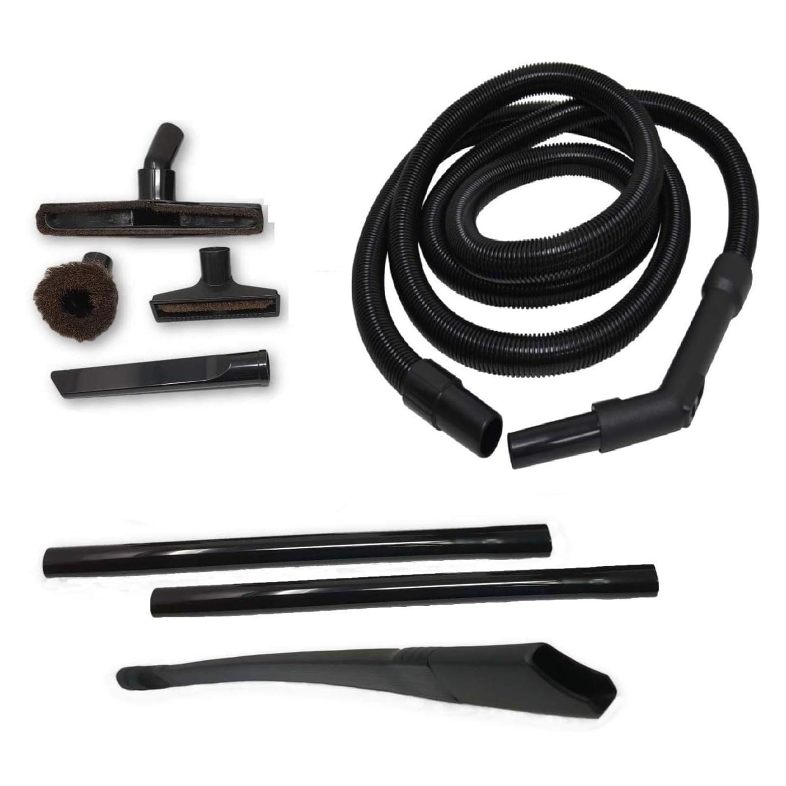 Universal Vacuum Attachment Kit - Compatible with Shark Lift-Away Upright Vacuum Models, Riccar, Simplicity, Panasonic, Sharp - Includes 12ft Extension Hose, 2 Wands, Floor Brush, Crevice Tools & More