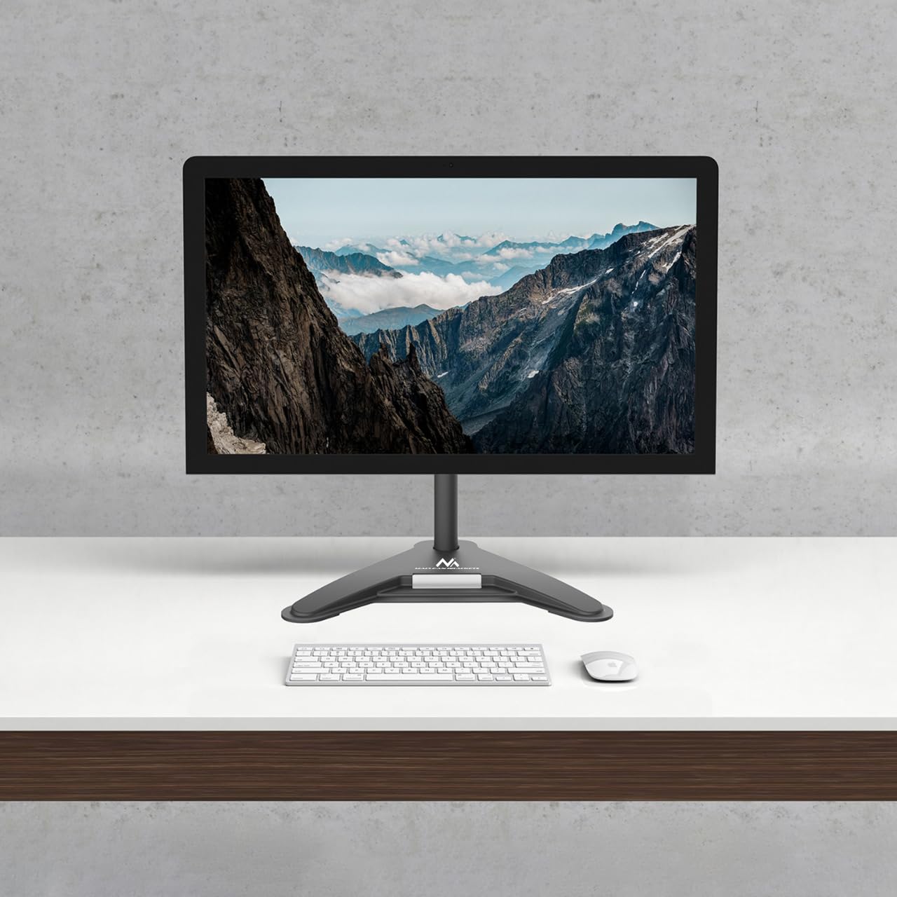 Maclean Supporto da scrivania per Monitor, TV max VESA 100x100, Rotazione 360°, Inlinazione, per Diagonale 13-27", 8kg, MC-987