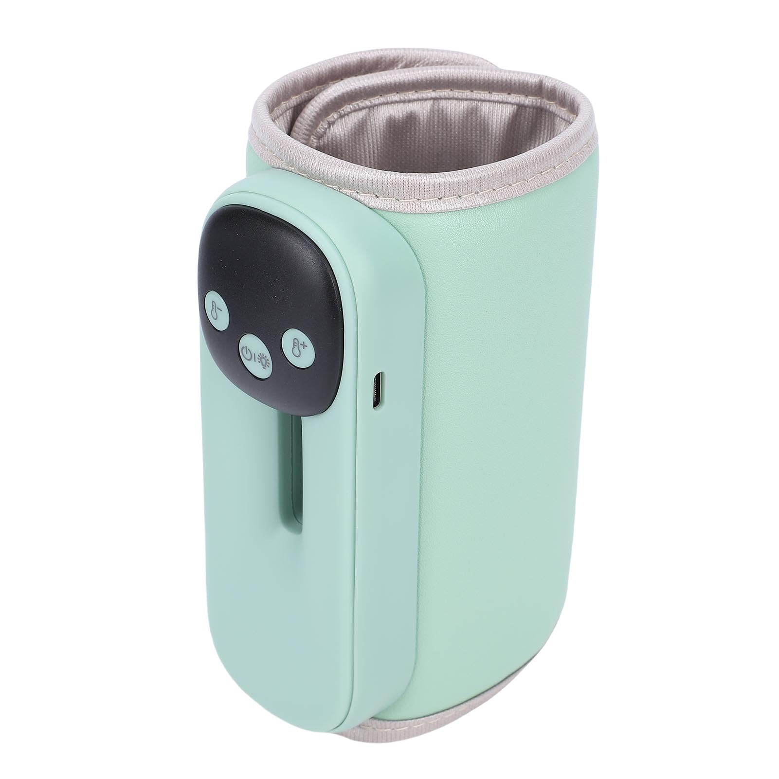 Generic Calentador de Biberones Rápido Portátil 11 Configuraciones de Temperatura para Viajes con Luz Nocturna Función de Memoria Pantalla LED para Leche para Bebés - Funda Calentadora de Leche