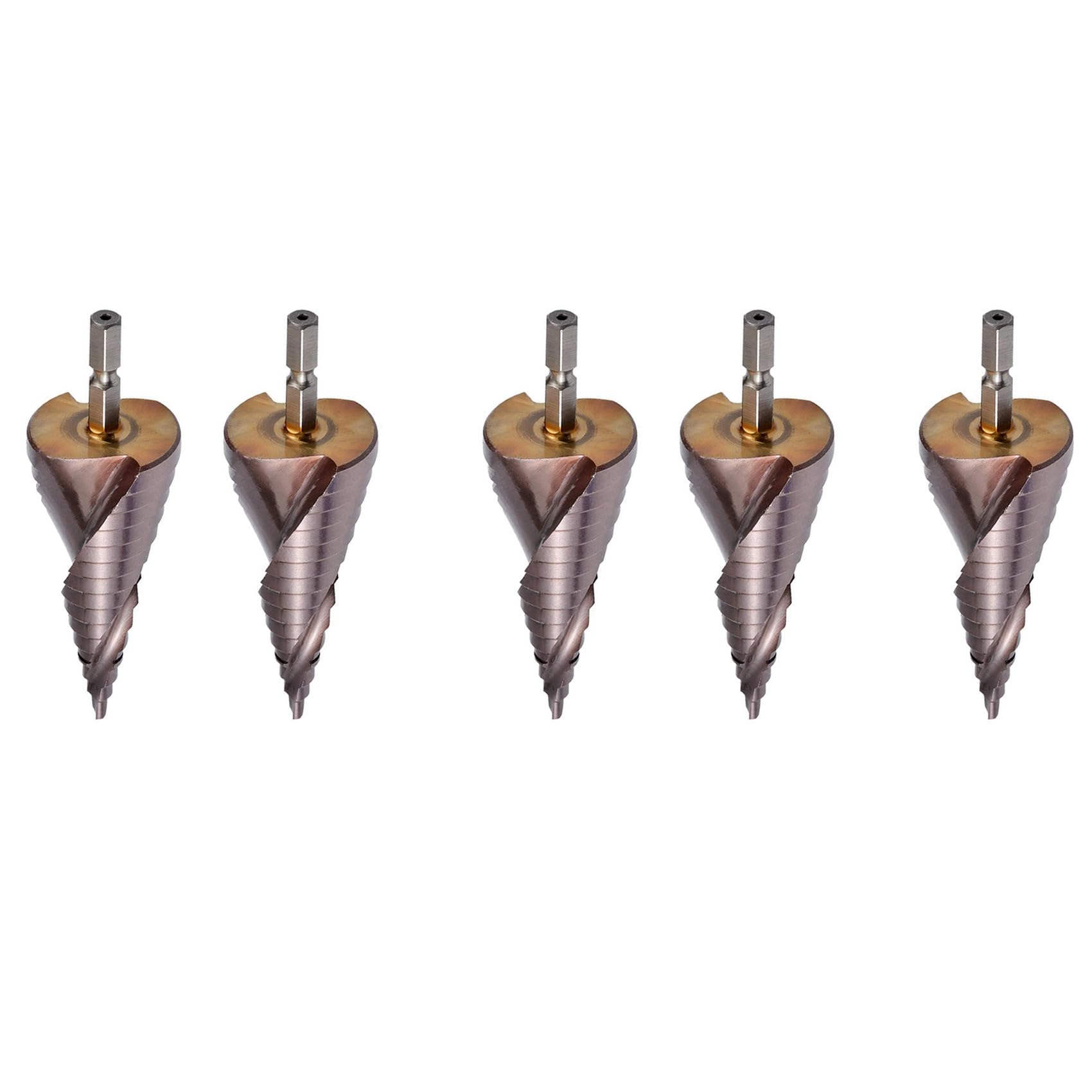 5X Brocas M35 HSS Co Step Brocas de Cono de Cobalto Brocas 4-32mm Madera Acero Inoxidable Metal Agujero Conjunto de Herramientas Hex