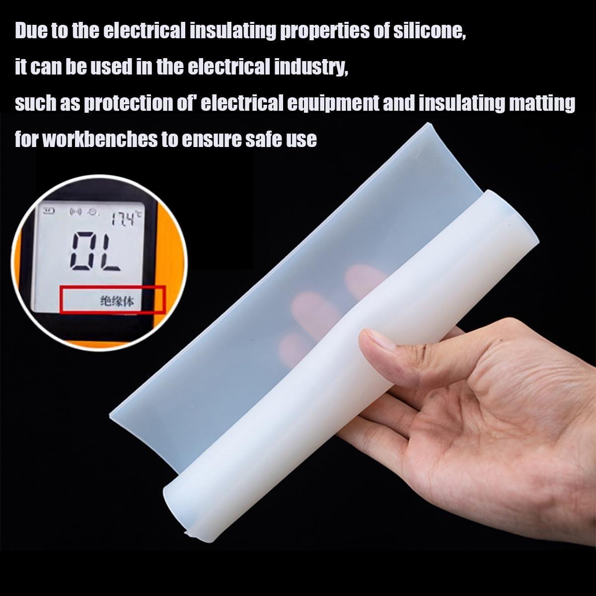 Weißes Silikon Gummi Platte 200x200mm 0.5-10mm Dicke Hochtemperatur Gummimatte Durchscheinend Dichtungsmaterial For Industrie DIY Heim Antirutsch Antivibration Ofenschutz(200 * 200mm*0.5mm(2pcs