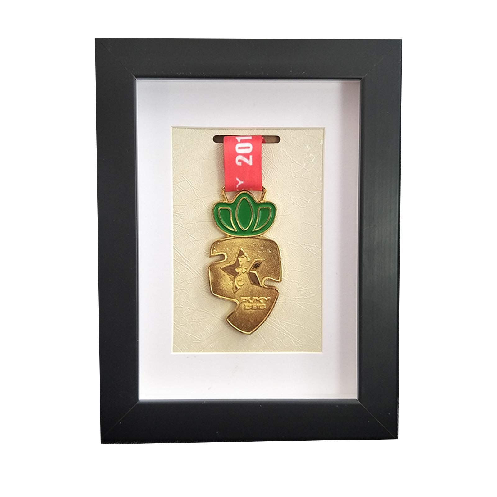 ETUELNOPT Medal Storage Box for Runners, Solid Wood Marathon Medal Display Frame, 3D Deep Box, Multicolor, 15.5x20.5cm(Wood Color)