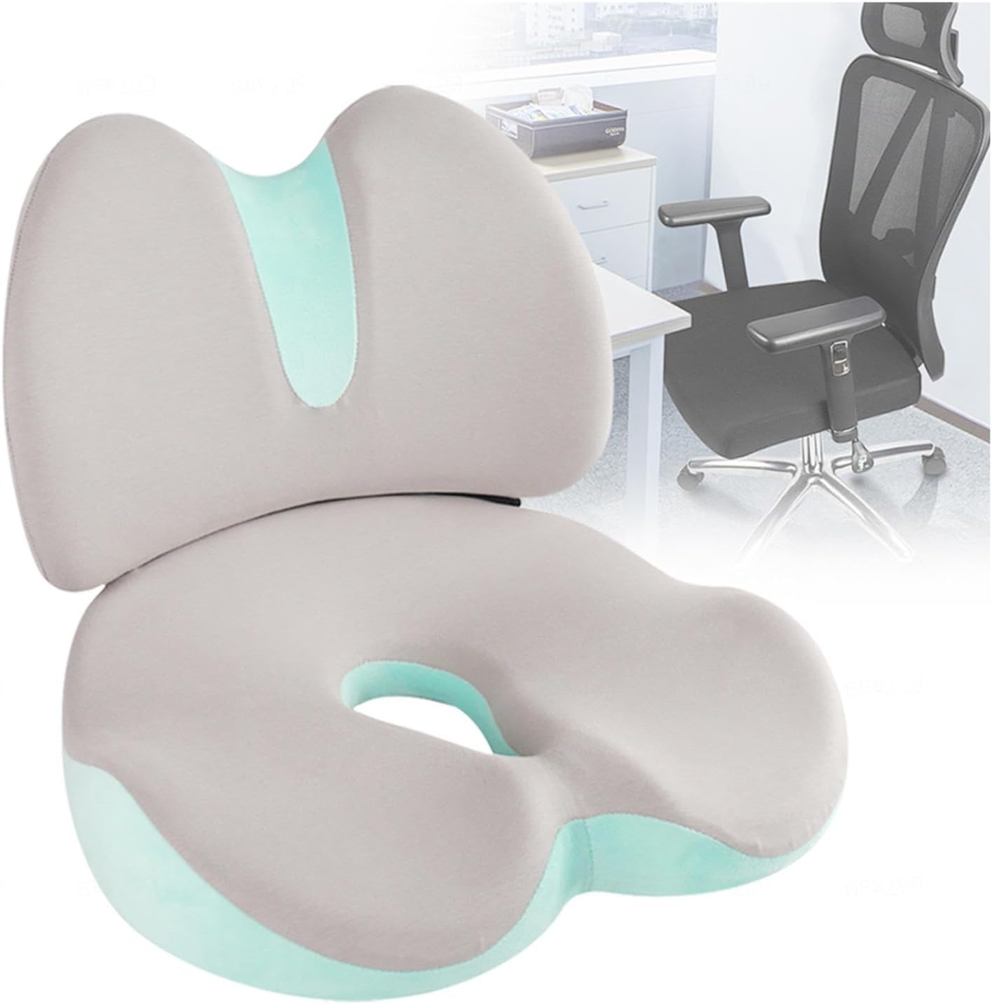 Desk Chair Back Support, (Seat Cushion+Chair Cushion) Hip