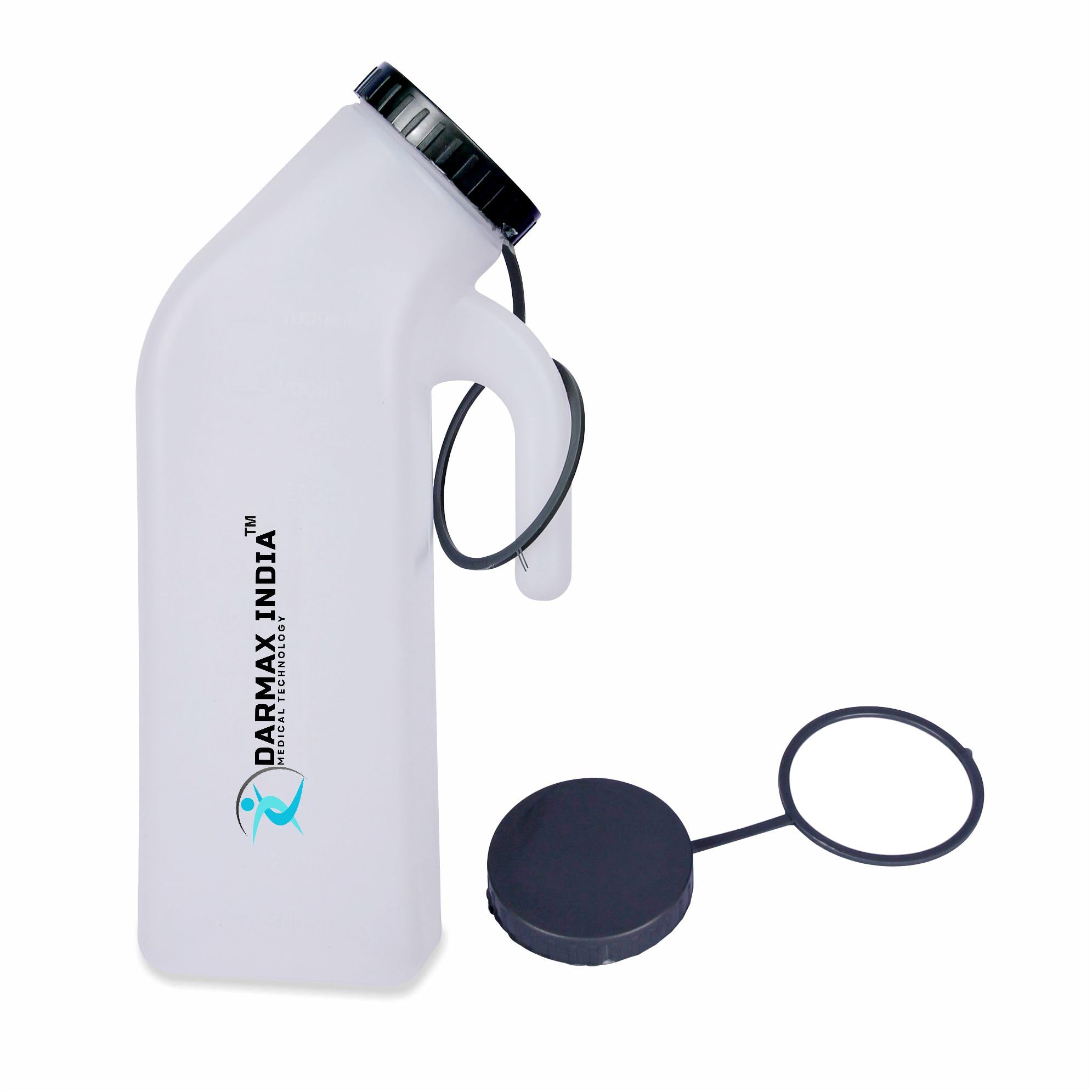 Darmax India Male Urinal Bottle 1000ml (32oz) – Portable Spill-Proof Urinal with Screw Cap & Handle | Reusable Plastic Bed Pan Bottle for Men, Elderly, Bedridden Patients, Travel & Camping Use-picture-18