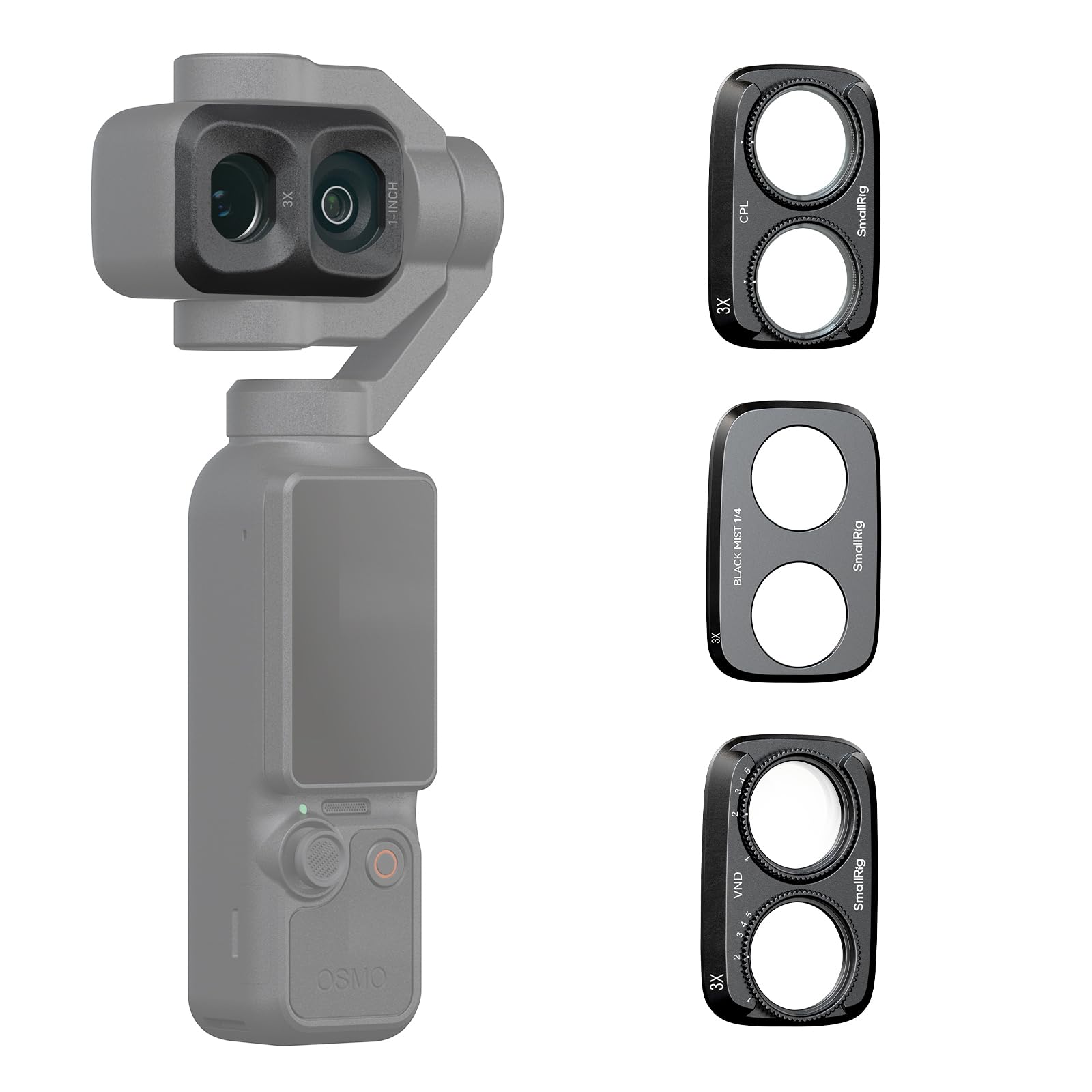 SMALLRIG Kit filtros para dji para Osmo Pocket 4P, 3 filtros - 6649