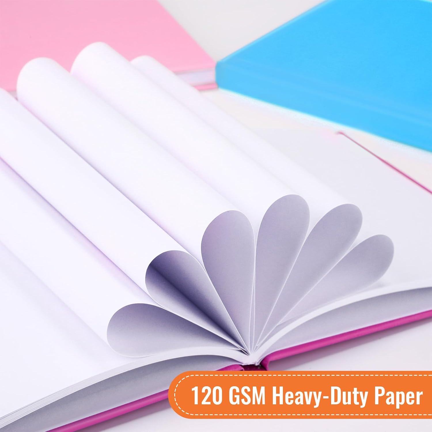 Ireer 24 Pcs 5 x 5 Inch Colorful Hardcover Blank Book Bulk Hardcover Sketchbooks to Write Stories Blank Books for Journaling Sketching Writing DIY Crafts Supplies 72 Pages(Mixed Color)