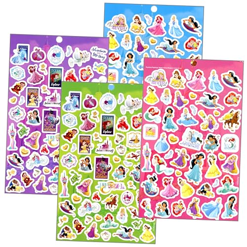Image of Bendon Disney Princess Coloring Book Stickers Set with Disney Princess Stickers, Reward Sticker Set, and More