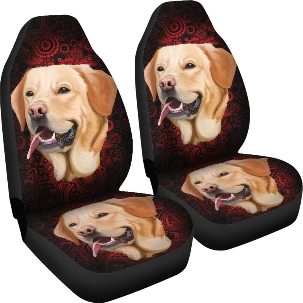 Labrador Dog Car Seat Cover,Cute Labrador Dog Fit Car Seat Protector,Labrador Dog