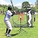 AOLIGEIJS Baseball Softball Batter Dummy,Pitching Target,with Adjustable Strike Zone Attachment,Pitching Aid for Improved Accuracy (Black Batter Dummy + Strike Zone)