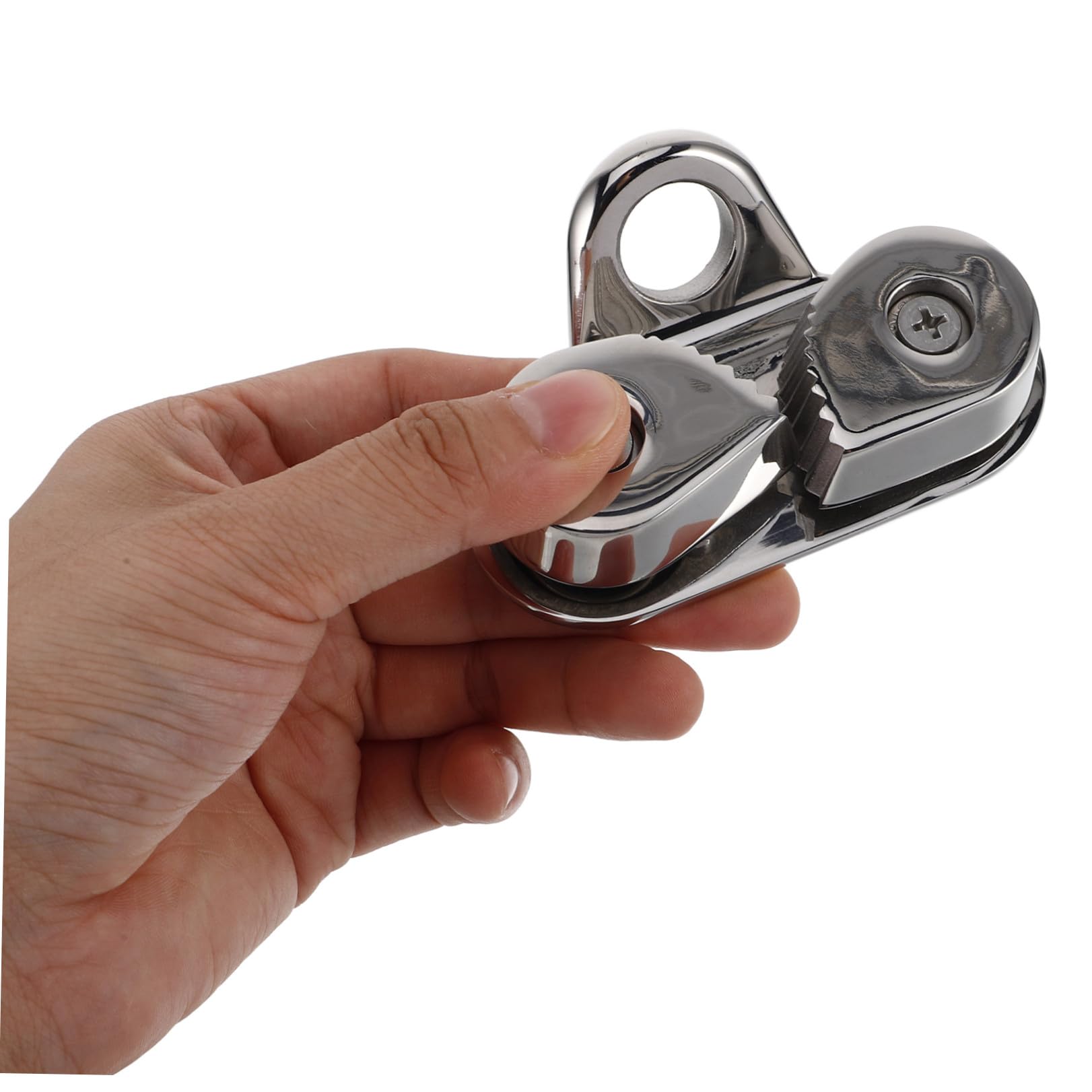 VOSAREA 2 Pezzi Fermacima Marino in Acciaio Inox per Yacht e Pesca | Guida Filo, Due Viti Autofilettanti Incluse, Clip Rinforzate, Finitura Argento e Bordo