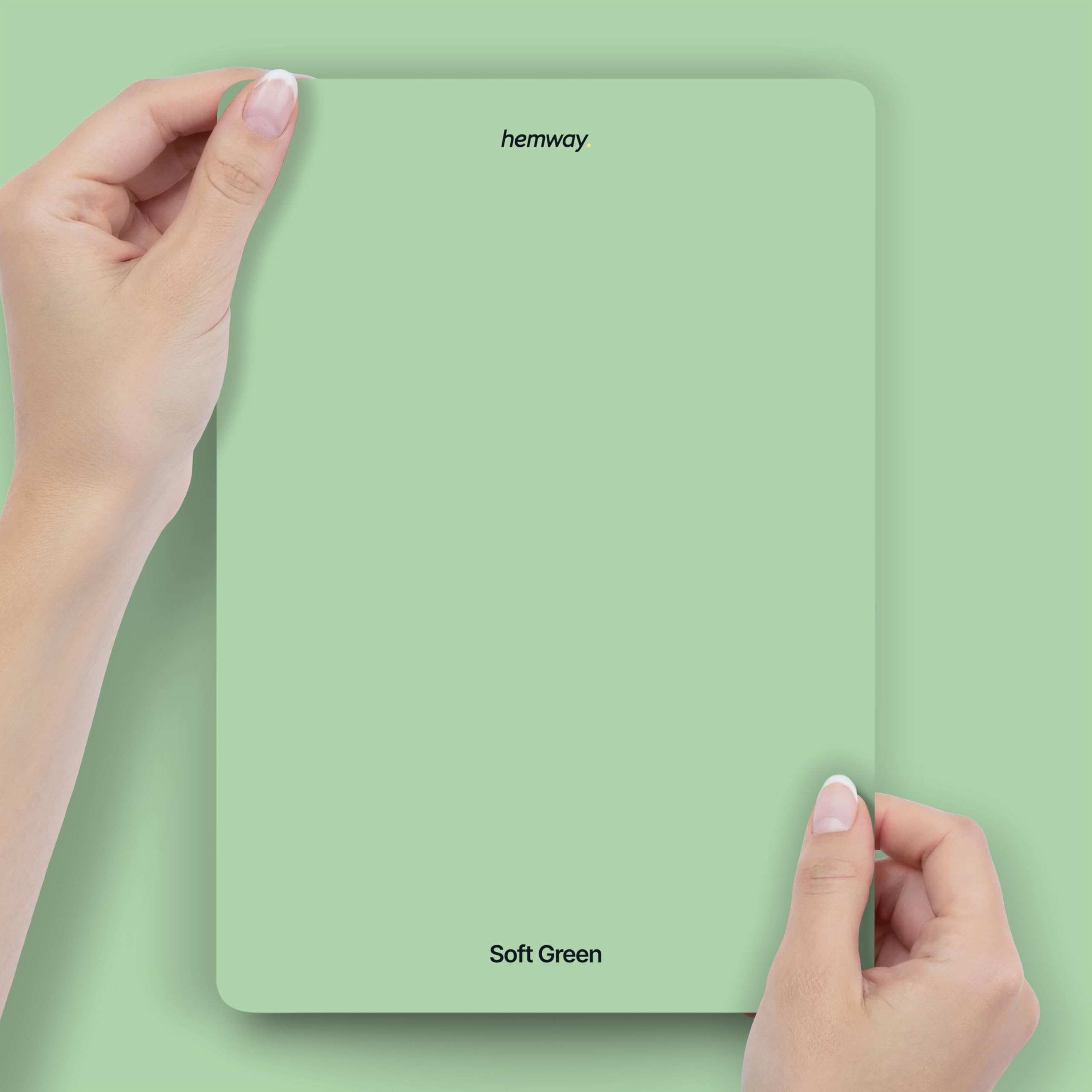 Hemway Soft Green Peel & Stick Sample Chalk Based Furniture Paint | A5 Accurate Colour Swatch, Mess-Free Alternative to Paint Tester Pots, Easy To Use, Eco-friendly, Interior Furniture