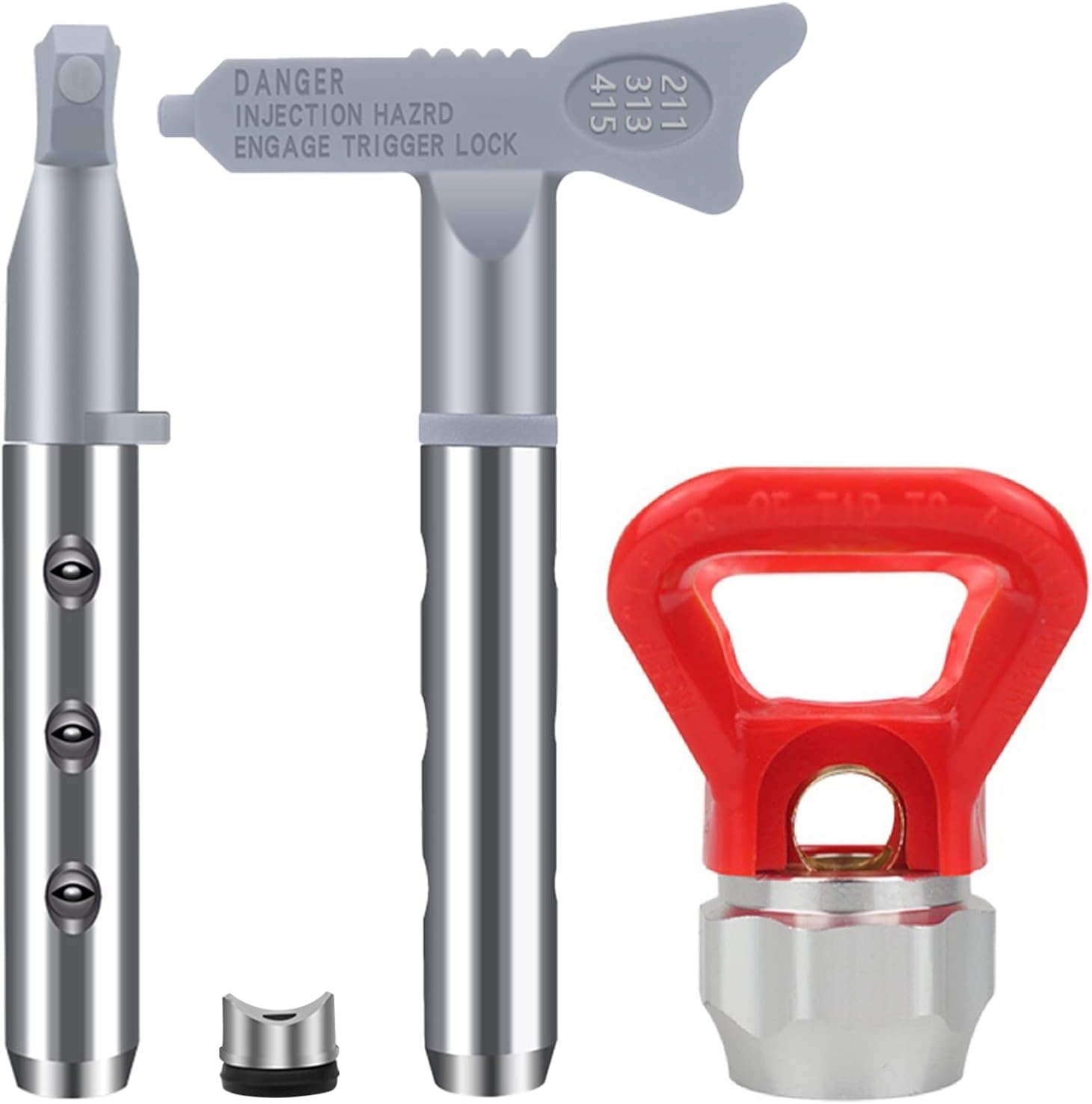 3 in 1 Reversible Spray Tip Nozzles Paint Spray Tips Airless Sprayer Nozzles Airless Sprayer Spraying Machine Parts for Homes Buildings Decks or Fences 211, 313, 415