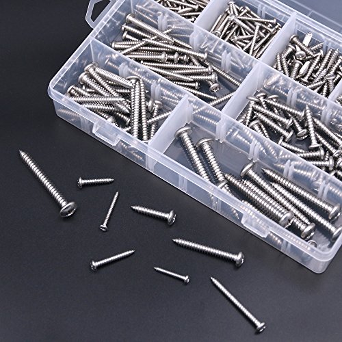 Juego de 275 Tornillos Autorroscantes de Acero Inoxidable miniatura 6