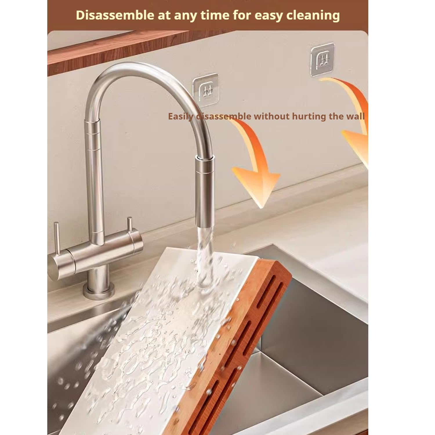 Dxcaicc Portacuchillos De Cocina Montado En La Pared - Debajo del Gabinete Almacenamiento De Cuchillos - Organizador De Cuchillos,A,17.5 Inch