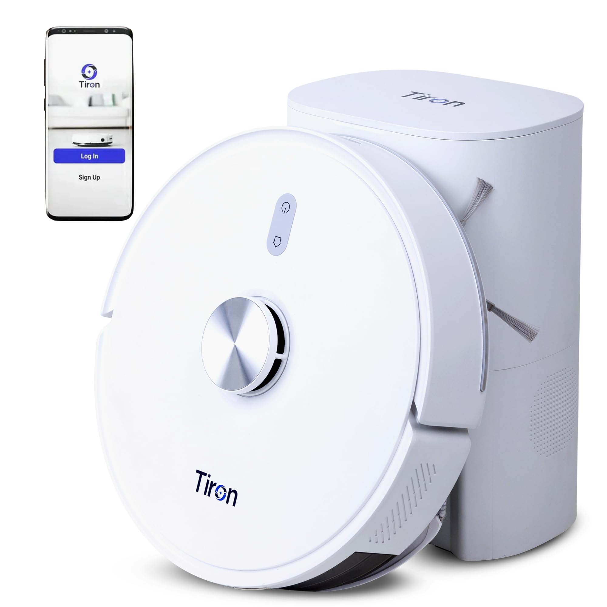 TIRON TRV 20 Max Robotic Vacuum Cleaner for Home Use Wet and Dry with Mop | 5000 Pa Suction, Advance LiDAR Navigation, 2600mAh Battery, Auto Dust Disposal,Smart App Google and Alexa Voice Control