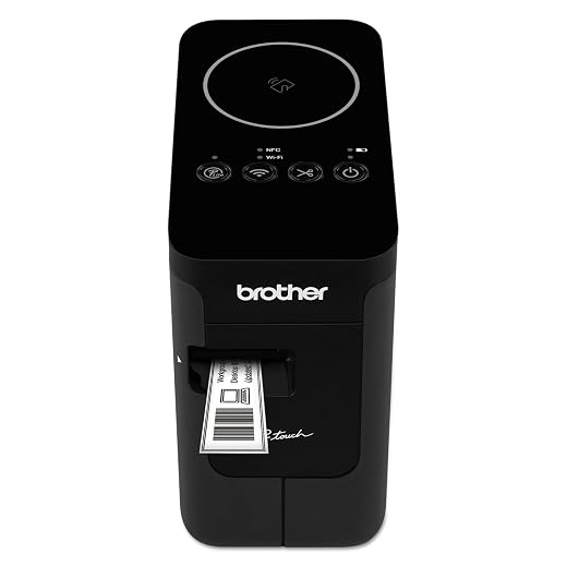Brother P-Touch, PTP750W, Wireless Label Maker, NFC Connectivity, USB Interface, Mobile Device Printing, Black