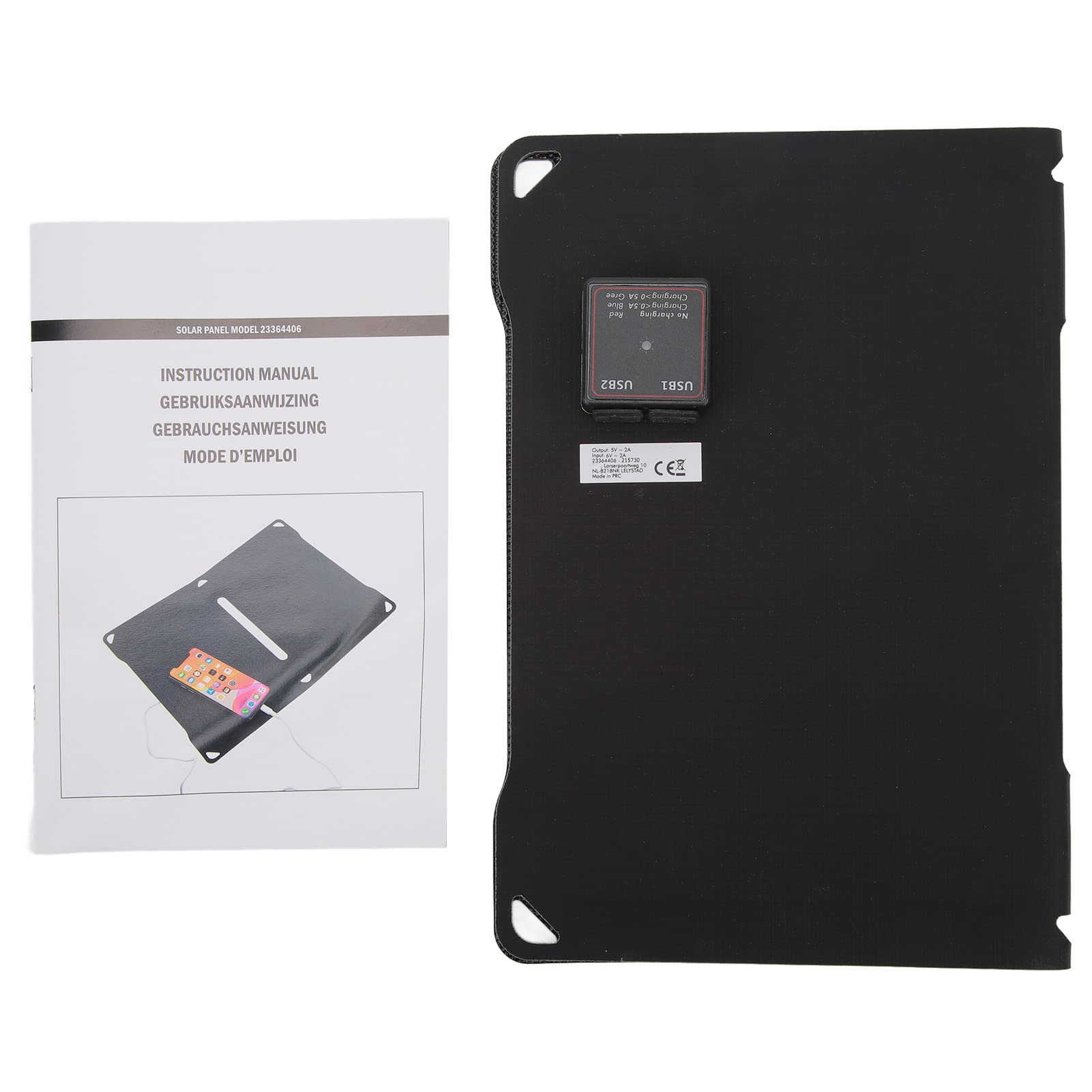 Cargador Solar Impermeable para Camping, 10 W, Diseño Plegable Compacto para Uso en Exteriores, Fuente de Alimentación Ecológica Ligera de 502 G
