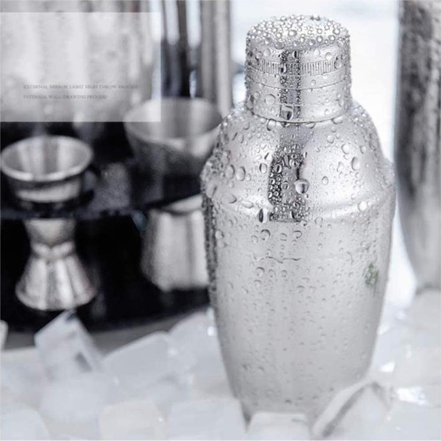 Coctelera Kit Kit Coctelería Juego De Barra De Cóctel De Acero Inoxidable De 19 Piezas con Estante De Almacenamiento Giratorio Herramienta De Camarero Cocktail Kit Simple (Color : A, Size : 750ml)