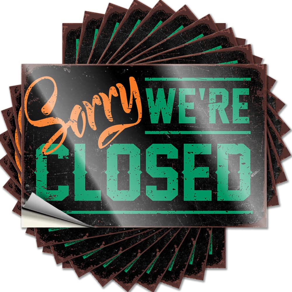 Stickers Encouraging, Western Bumper Sorry We're Closed | Vintage Decor(12X18CM)