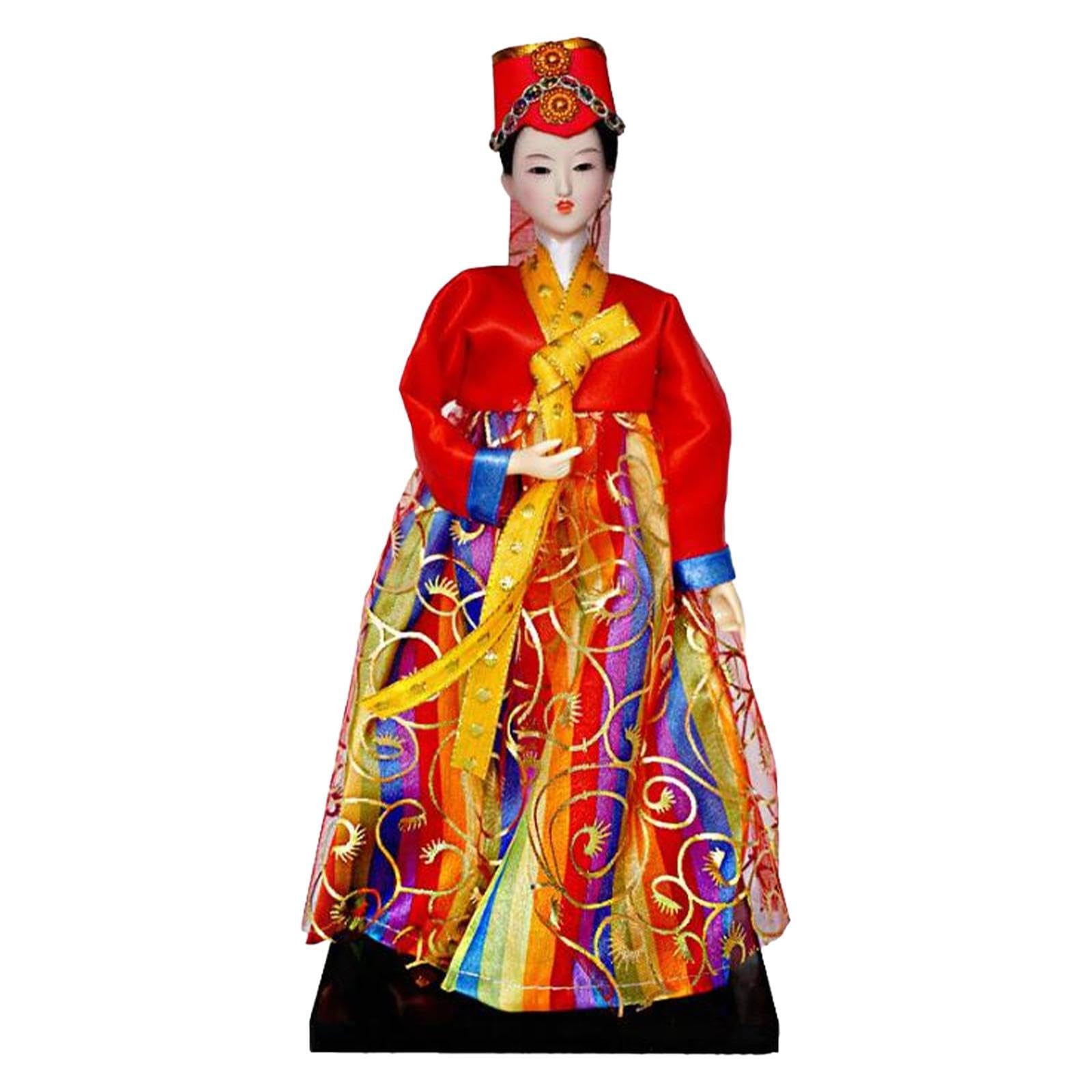 Alcxazs Girls Korean Figurine Doll Is Made Of Durable Resin With Fabric, Style 14