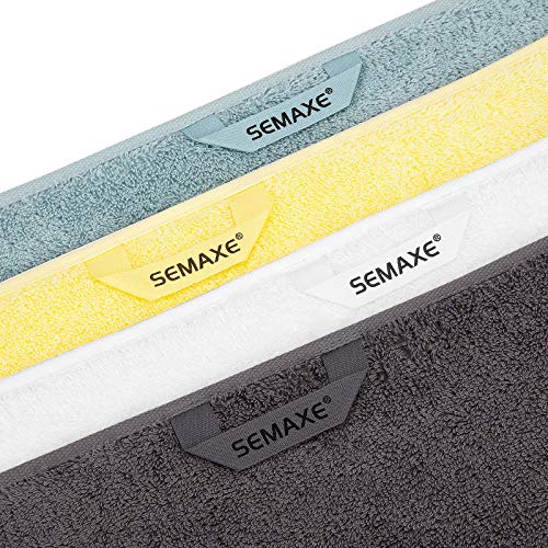 Serviettes douces très absorbantes Semax 100% coton bleu 40 x 70 cm