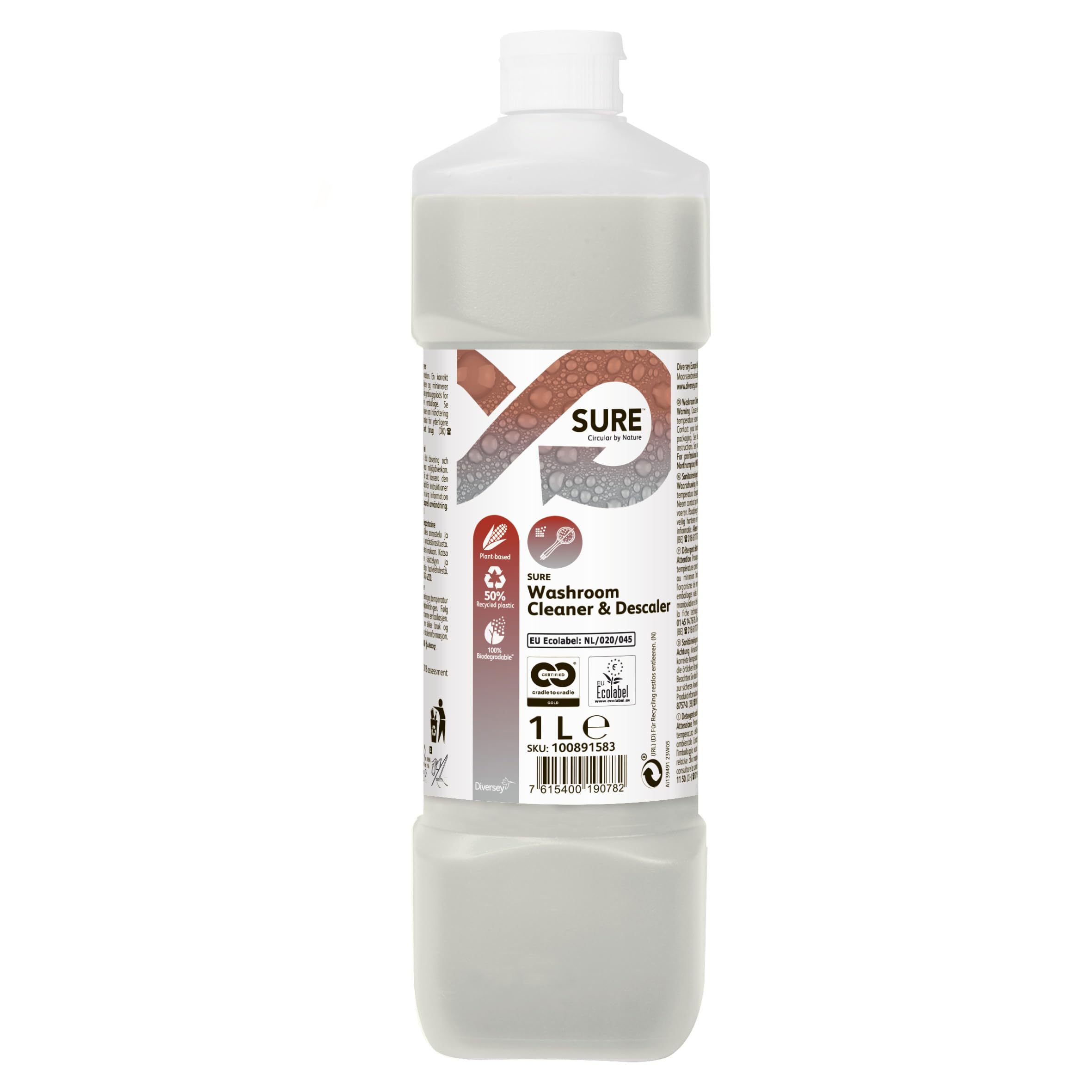Sure 100891583 Diversey concentrado limpiador de baño y descalcificador