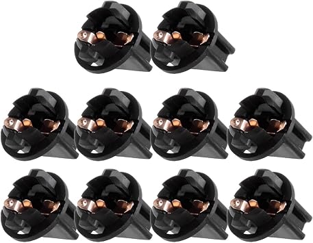 cciyu 10 Pack 168/194T3-1/4 Twist Lock Wedge instrument Panel Dash Light Bulb Base Socket