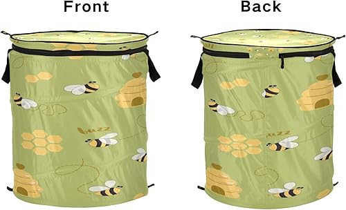 Miniatura 2 de bins canvas foldable storage bin for kids Bee Happy Good Luck Sweet Honey Pattern Hive,organizador de zapatos para closet