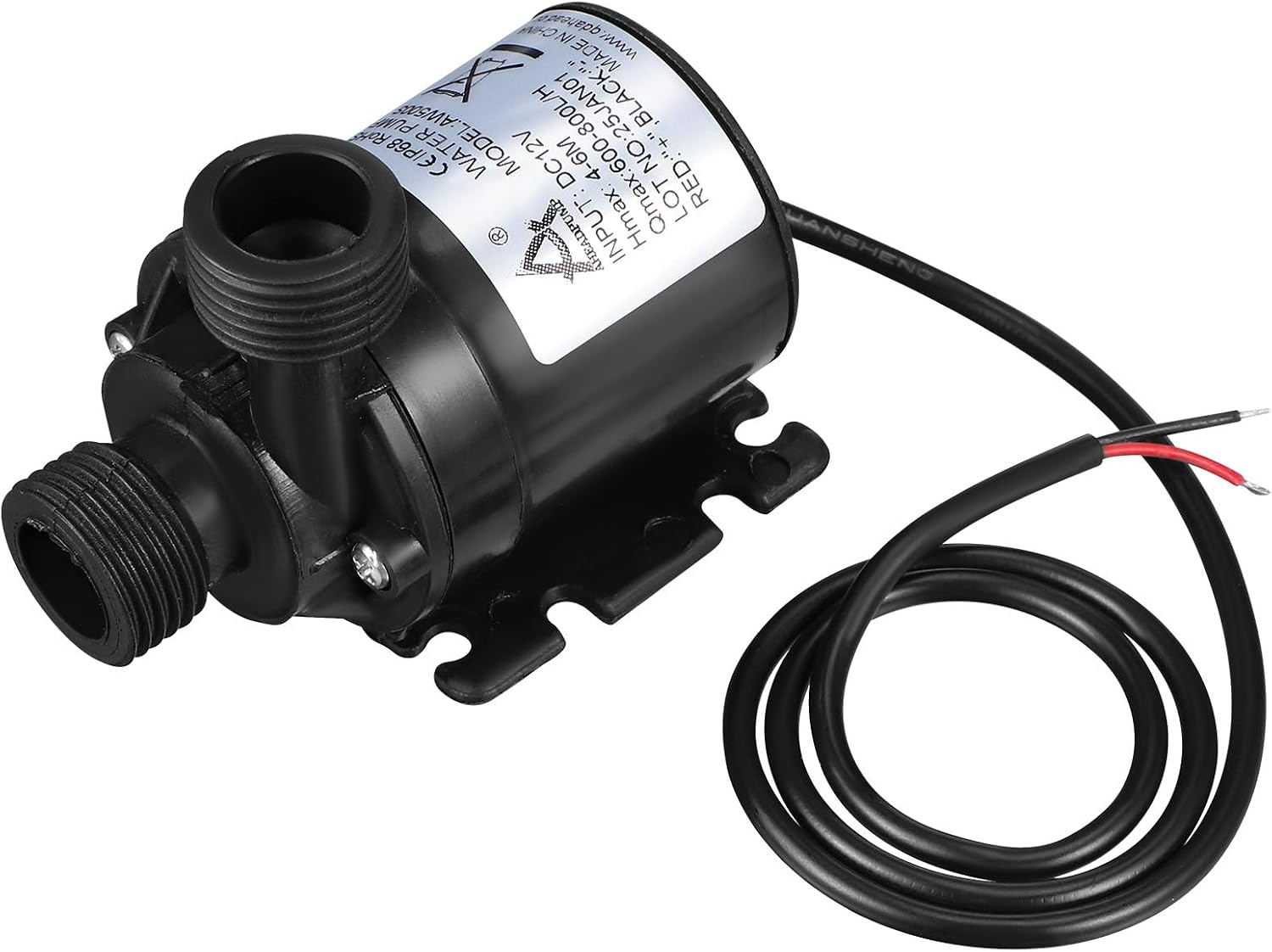 NUOBESTY Mini Submersible Water Pump for Aquarium Fish Tank Dc 12v Brushless 800l/h 5m Inline Water Circulation Pump for Fountain Pool Solar System