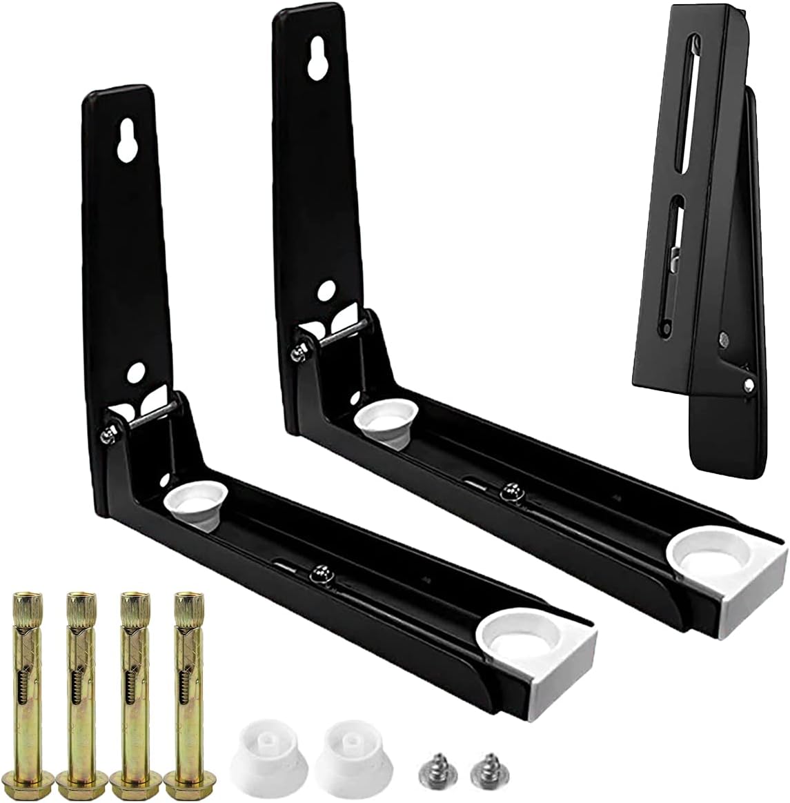 2x Edelstahl Mikrowellenhalterung - Wandhalterung Für Mikrowelle & Backofen