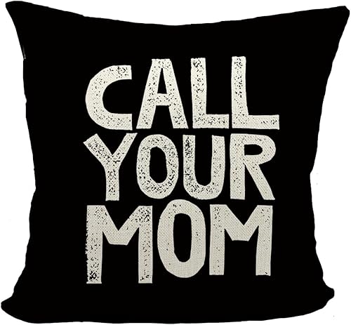 Call Your Mom - Divertida funda de almohada para hija, hijo, accesorios de dormitorio, fiesta de graduación, 18 x 18 pulgadas, funda de cojín disponible en Yaxa Peru