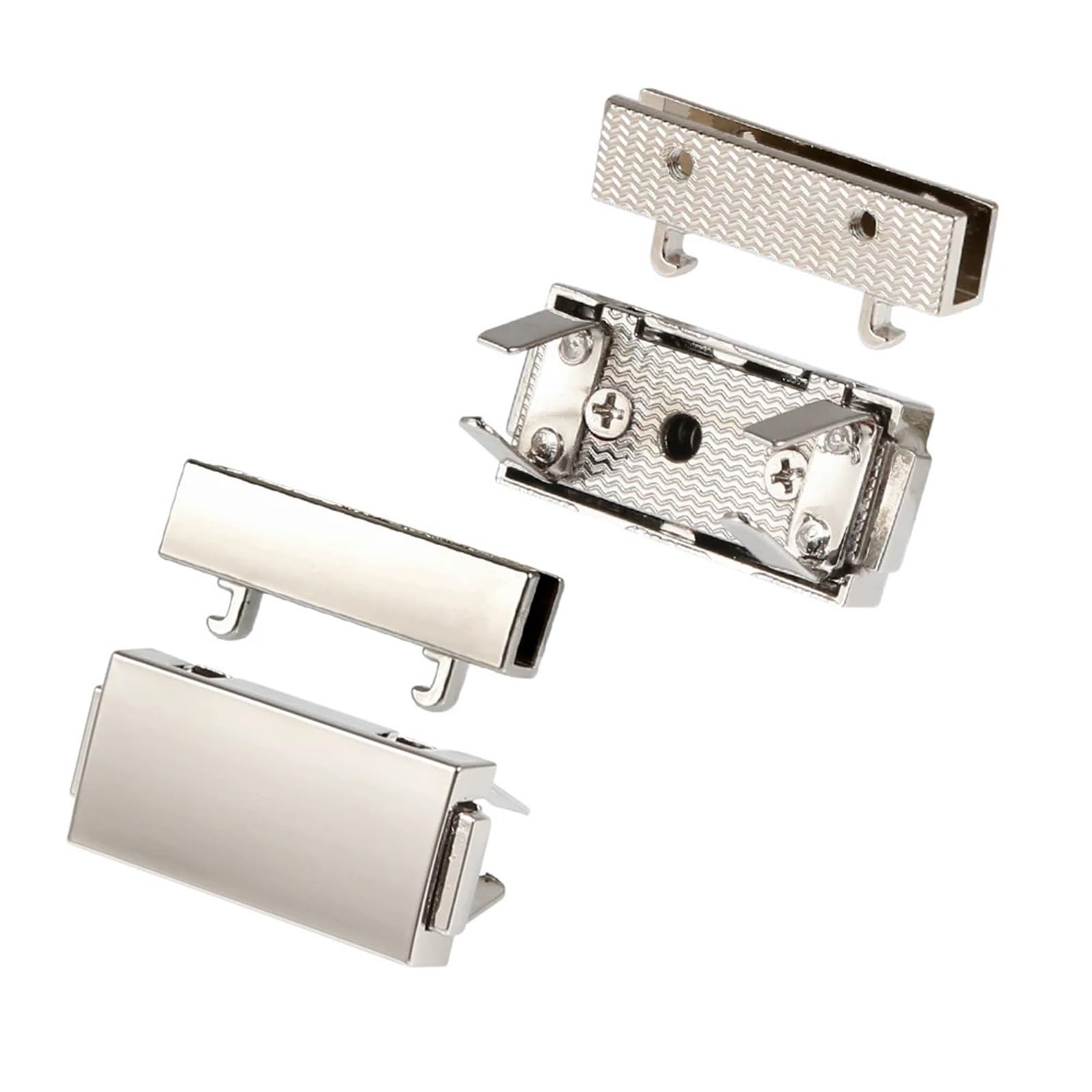 Skręć zamek, zamknij portfel, Zapięcia do torebek, opakowanie 10 sztuk, 3,9 cm, prostokątne, metalowe, wielokolorowe(Lightgold)