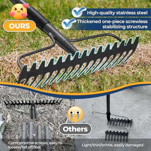 63-Inch Stainless Steel Double-Sided Rake